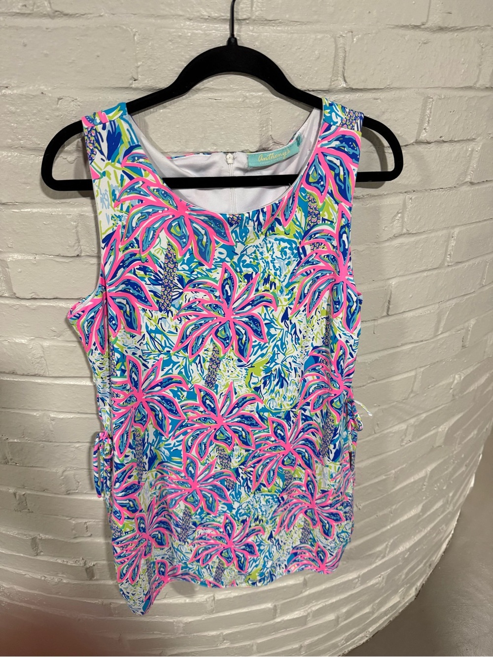 Anthony’s Resort Wear Tropical Palm-Print Romper
